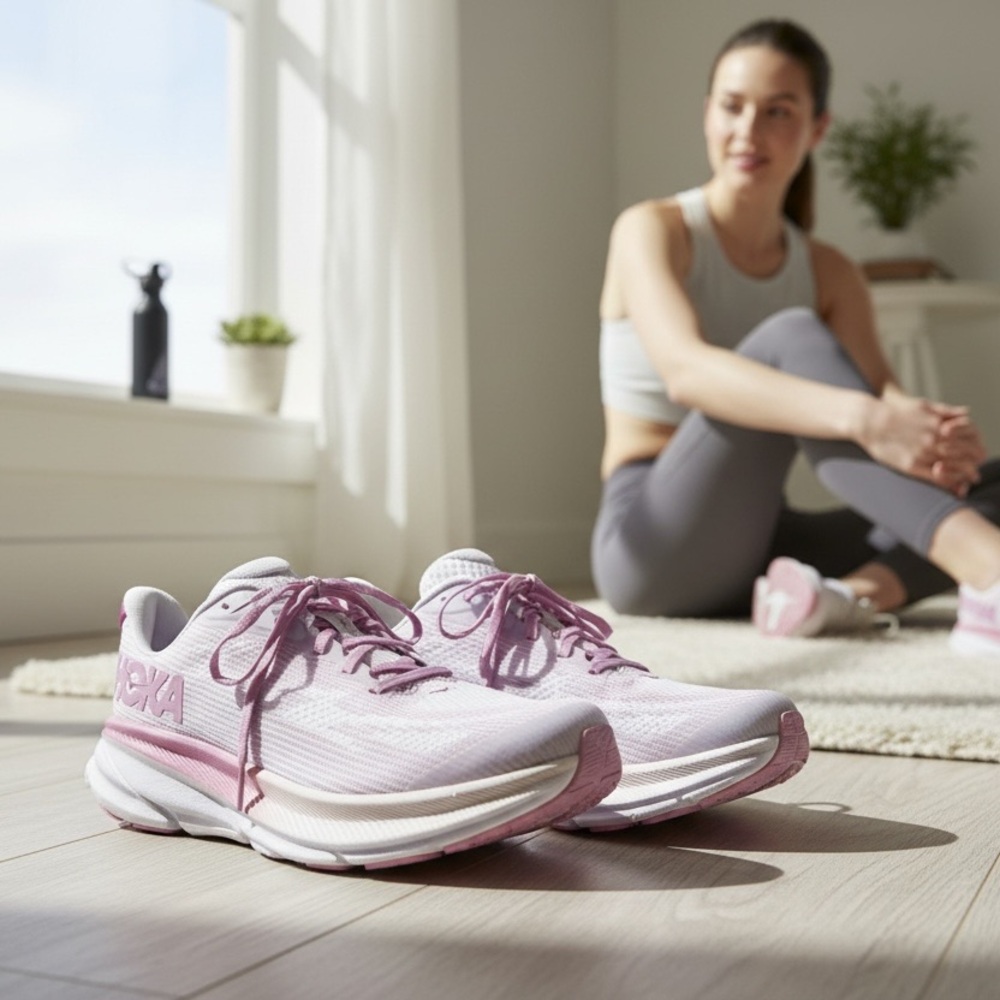 Women's HOKA Y Clifton 9 Youth Pink /Purple Athletic Shoes